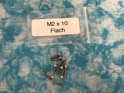 VA Schrauben M2 x 10 mm Flachkopf