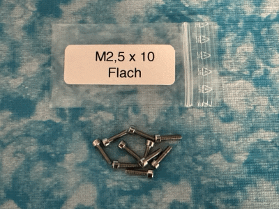 VA Schrauben M 2,5 x 10 mm Flachkopf